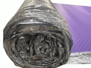 2mm Purple & Silver Foil Underlay – Acoustic, Damp Proof & Heat Insulation (10m²)