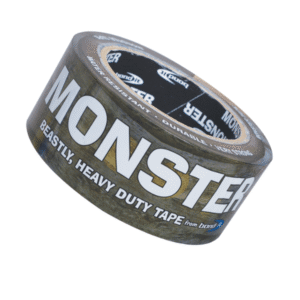 Bond It Monster Heavy Duty Tape 48mm x 11m Black Water Resistant High Tack Easy Tear Binding Sealing Repairing Fixing All Purpose