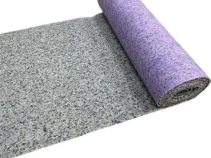 Carpet Underlay 12mm Thick PU Foam - 15m² Coverage - Non-Slip Gripper Underlay for Carpet Floors - Sound & Thermal Insulation - Durable Cushioned Carpet Underlayment – Purple/Blue