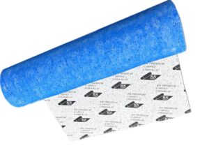 IMPERIAL STUDIOS Carpet Underlay - 10m² PU Memory Foam, 12mm Thick - Anti-Skid Gripper - Soft Cushioned Underlayment for Carpets - Heat & Sound Insulation - Blue