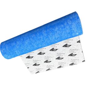 IMPERIAL STUDIOS Carpet Underlay - 10m² PU Memory Foam, 12mm Thick - Anti-Skid Gripper - Soft Cushioned Underlayment for Carpets - Heat & Sound Insulation - Blue