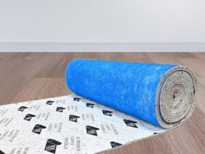 IMPERIAL STUDIOS Carpet Underlay - 10m² PU Memory Foam, 12mm Thick - Anti-Skid Gripper - Soft Cushioned Underlayment for Carpets - Heat & Sound Insulation - Blue