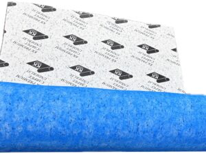 IMPERIAL STUDIOS Carpet Underlay - 5m2 PU Memory Foam, 12mm Thick - Anti-Skid Gripper for Carpets - Soft, Cushioned Underlayments - Heat & Sound Insulation - Blue Color
