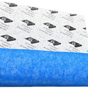 IMPERIAL STUDIOS Carpet Underlay - 5m2 PU Memory Foam, 12mm Thick - Anti-Skid Gripper for Carpets - Soft, Cushioned Underlayments - Heat & Sound Insulation - Blue Color