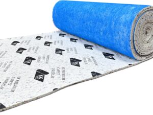 IMPERIAL STUDIOS Carpet Underlay - 5m2 PU Memory Foam, 12mm Thick - Anti-Skid Gripper for Carpets - Soft, Cushioned Underlayments - Heat & Sound Insulation - Blue Color