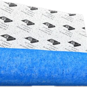 Carpet Underlay 12mm Thick PU Foam - 15m² Coverage - Non-Slip Gripper Underlay for Carpet Floors - Sound & Thermal Insulation - Durable Cushioned Carpet Underlayment – Purple/Blue