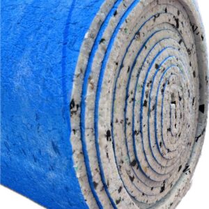 Carpet Underlay 12mm Thick PU Foam - 15m² Coverage - Non-Slip Gripper Underlay for Carpet Floors - Sound & Thermal Insulation - Durable Cushioned Carpet Underlayment – Purple/Blue